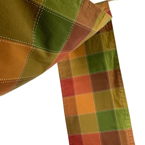 Tuesday Morning Fall Colors Thanksgiving Quilted Patch Table Runner 13” x 68” - Picture 3 of 4